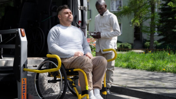 Transport van rolstoelgebruiker
