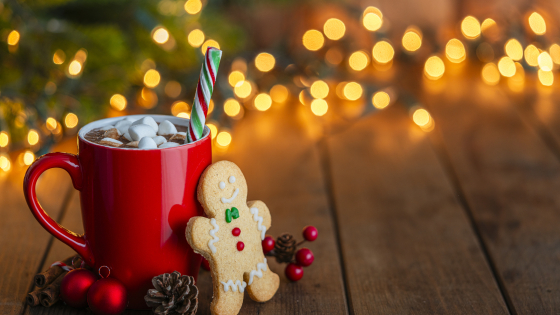 Chocolademelk met marshmallows - kerst